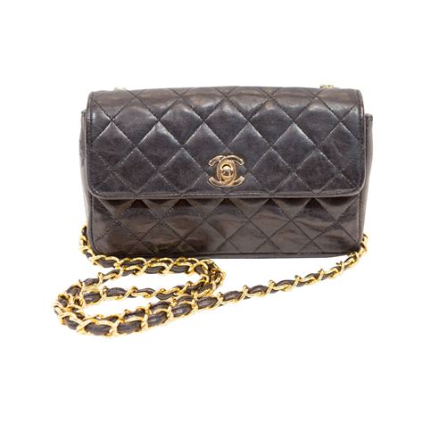 black chanel crossbody|Chanel black quilted crossbody bag.